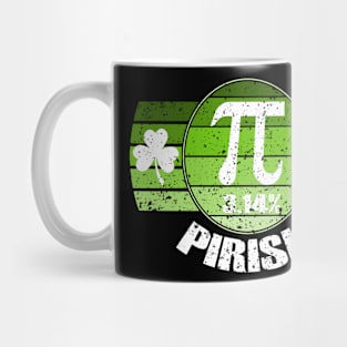 Retro St Patricks Pi Irish Day 3.14 Irish Math Geek Teacher Mug